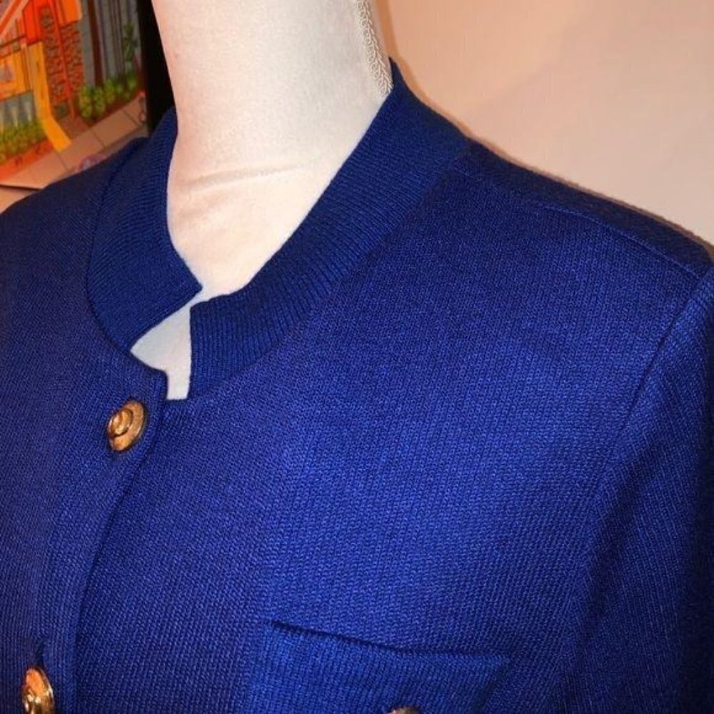 Collectibles Seattle Dress Womens Blue Knit Short Sleeve Flat Collar Acrylic - Picture 9 of 10